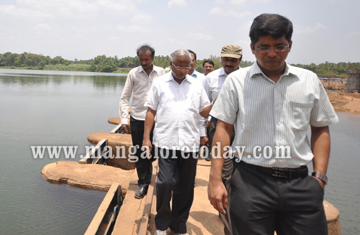 JR Lobo visits thumbay vented dam